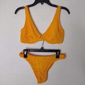 NWOT Cabana del Sol Women's Orange Two Piece Bikini Size XS